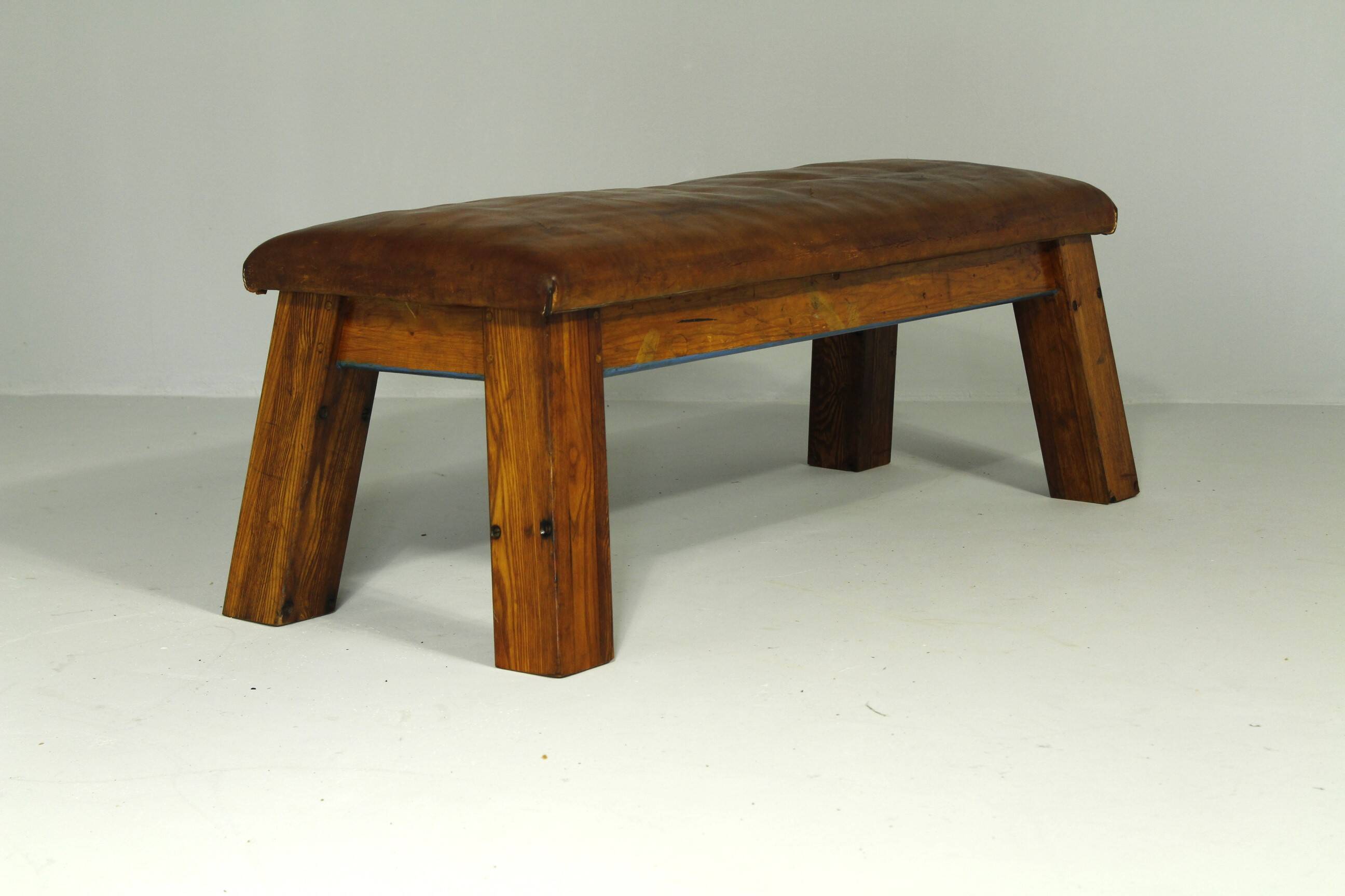 Leather Gym Bench, 1950s