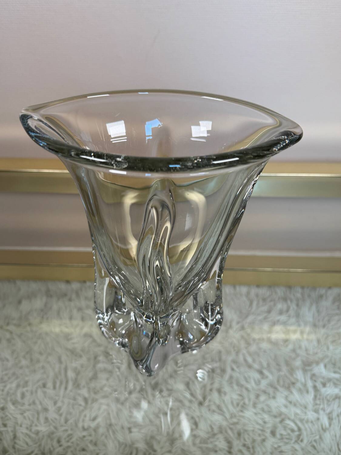 Openwork crystal vase from the 60s/70s