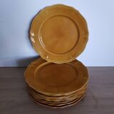 Set of 10 Luneville Louis XV Honey style plates