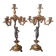 Pair of gilded bronze candlesticks with nude women