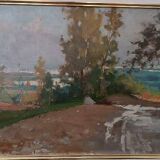 Oil painting on cardboard, dated, unsigned, late 19th century, Italian school.
