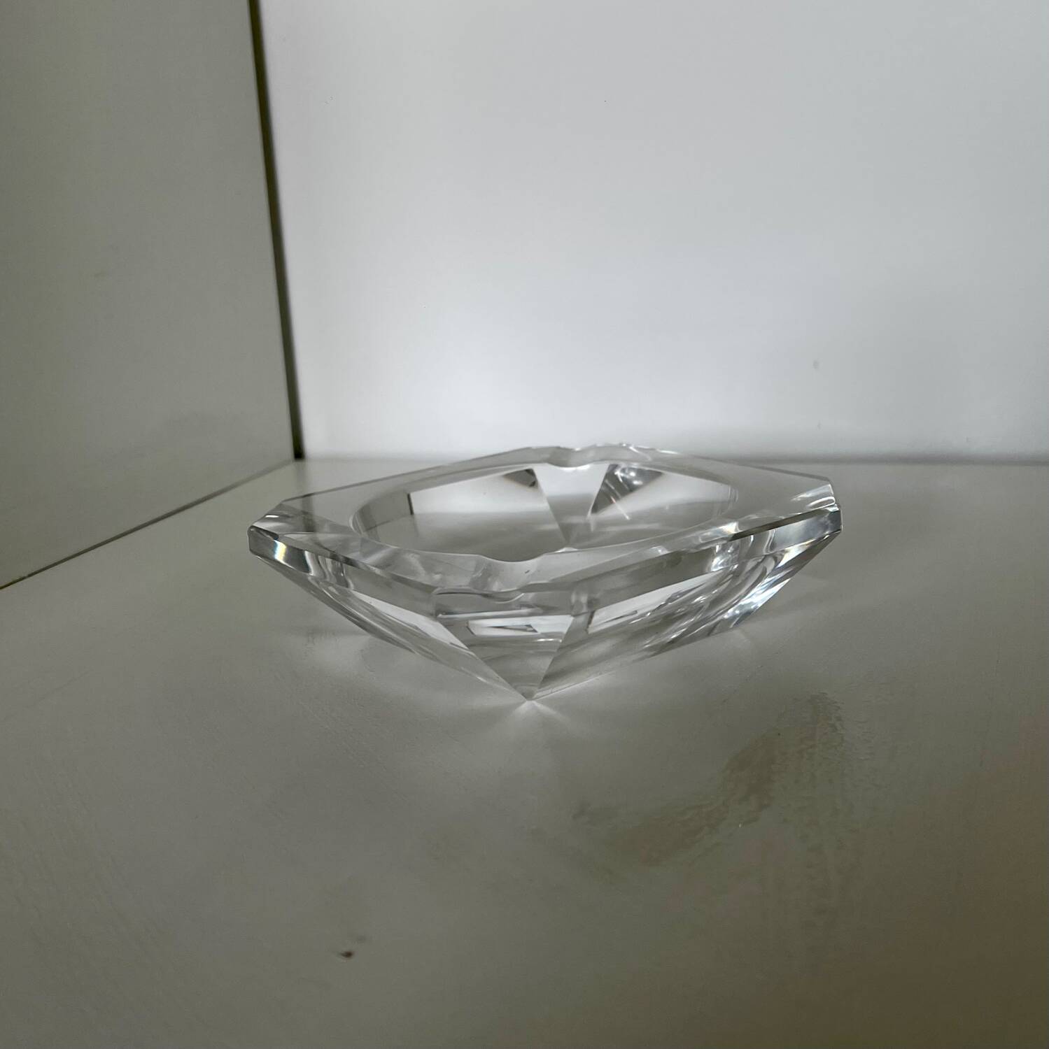 Val St Lambert Crystal Ashtray