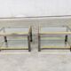 Hollywood Regency Two-Tier Sofa End Tables, 1970s, Set of 2