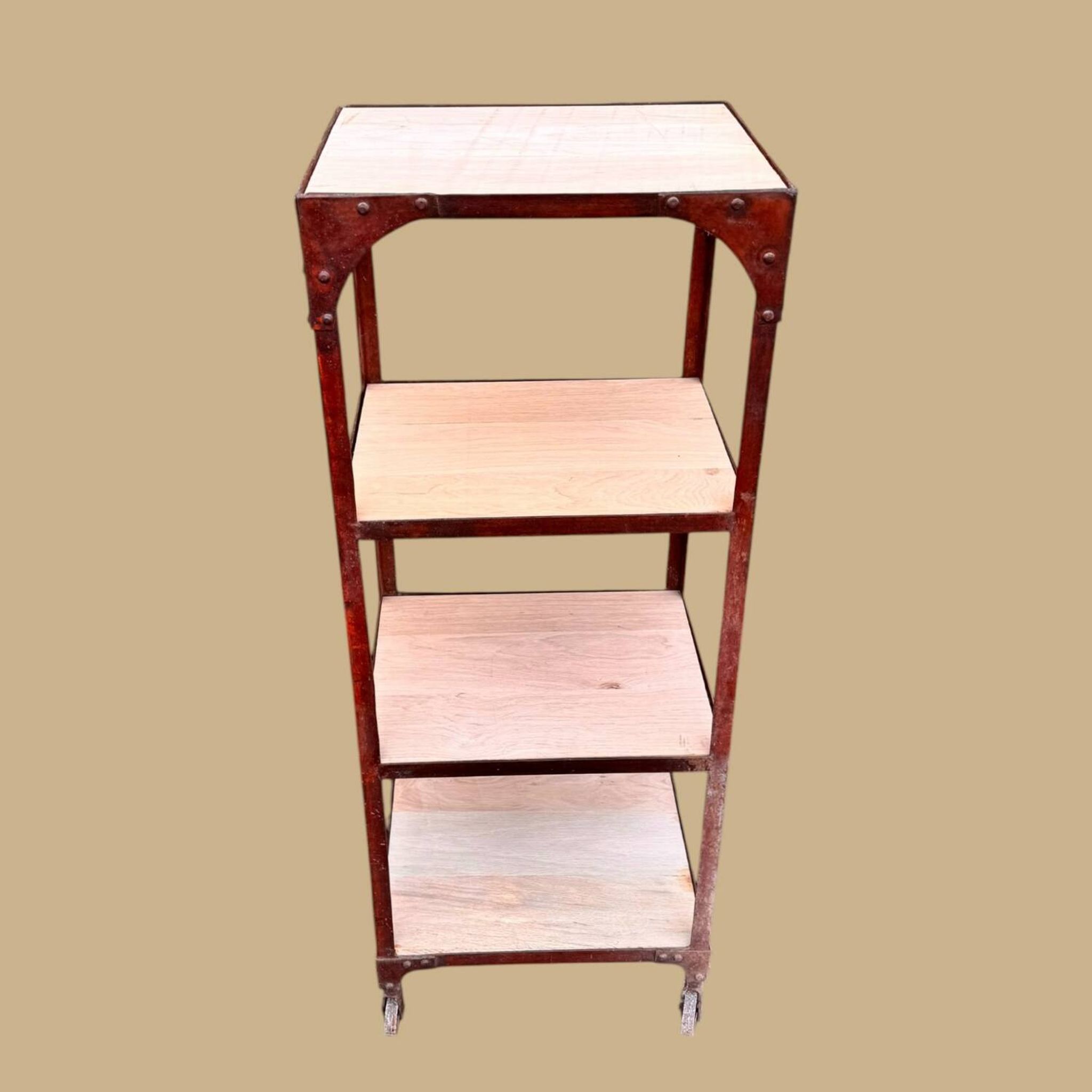 Old industrial shelf, workshop furniture