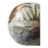 Petit vase boule en laiton cloisonné