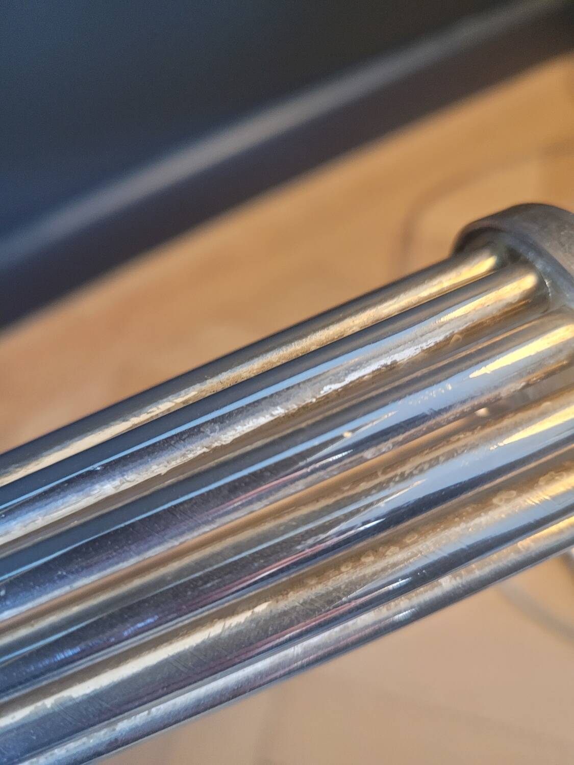 Large antique candle holder 45cm in silver metal