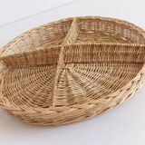 Rustic French Provence Wicker Basket Centerpiece / Vide-Poche – Mid 20th Century