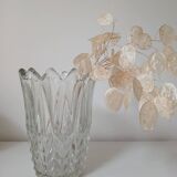 Vase en verre, motif "épis de blé"