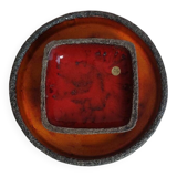 2x Vintage Fat Lava Schaal door Jan van Erp 1960's.