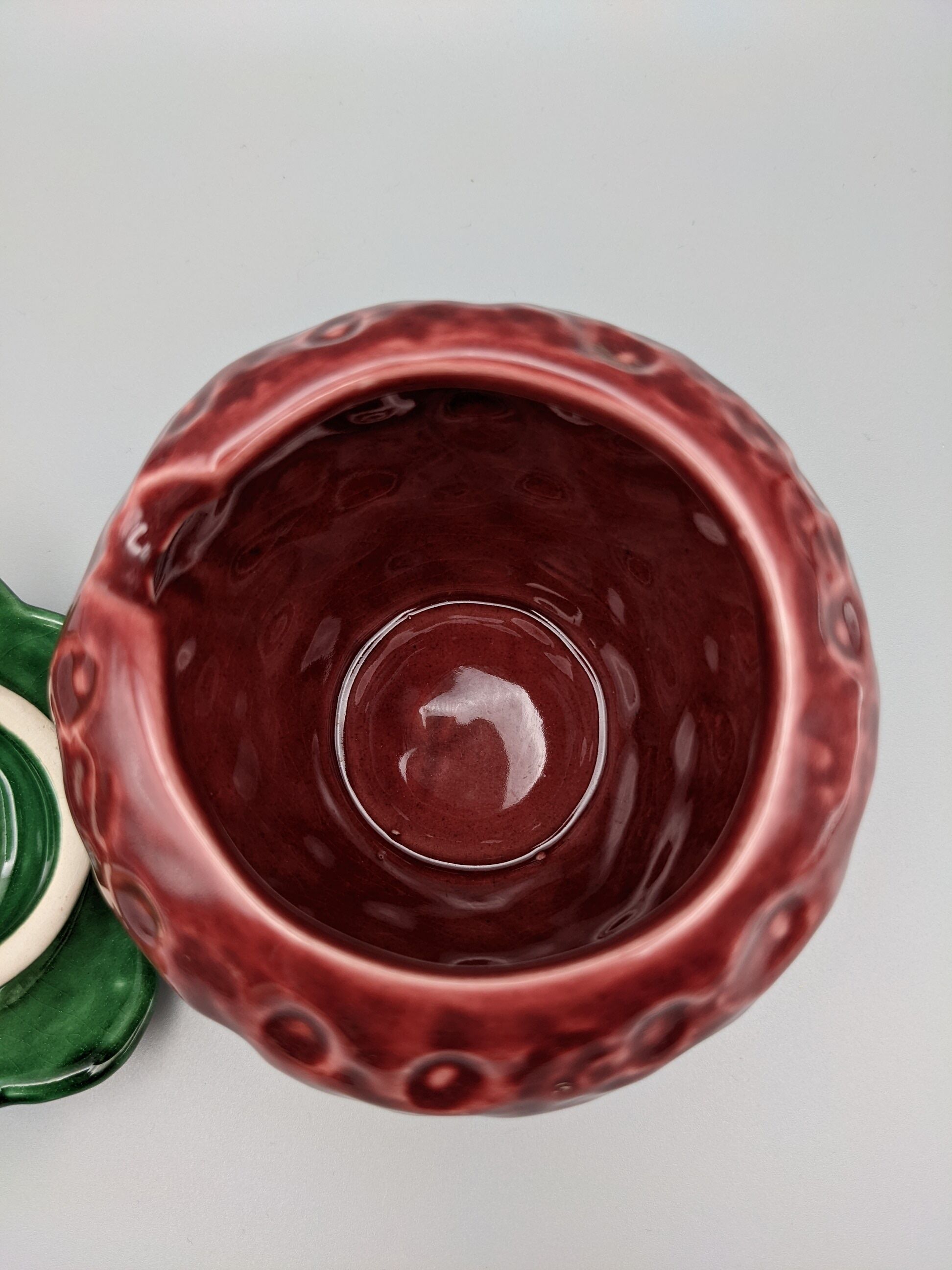 Condiment jar mustard jam in the shape of strawberry