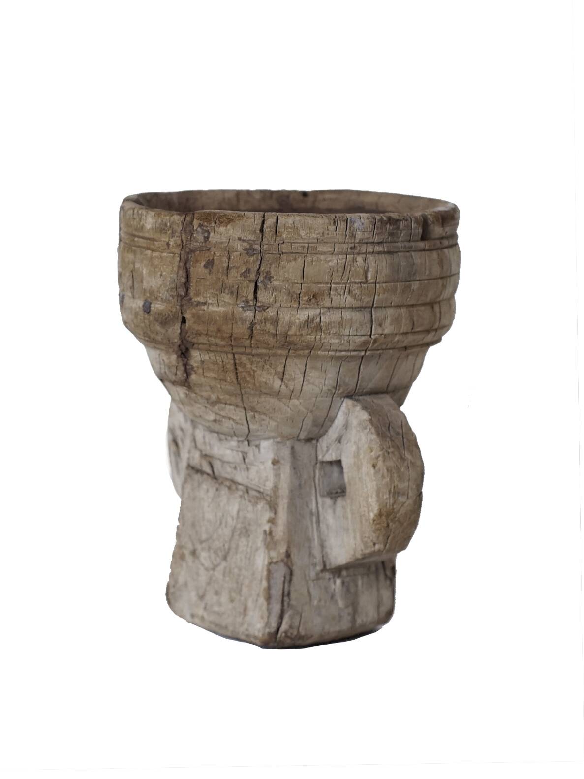 Small family bowl turned candle holder