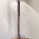 Large silver metal empire style column lamp