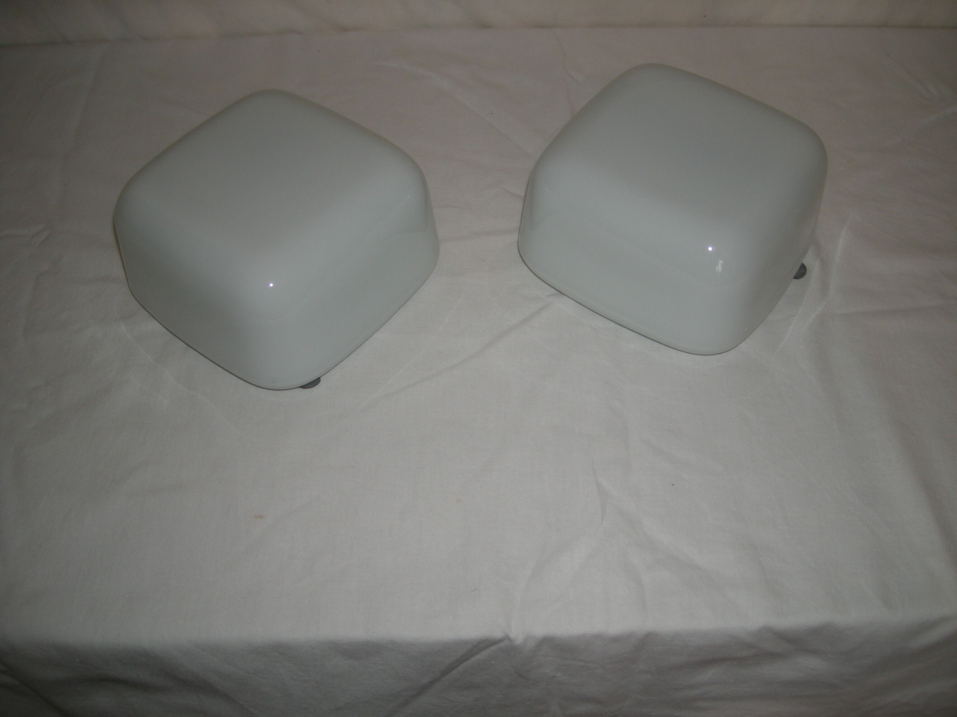Pair of wall lamps or square ceiling lamp from the 50s