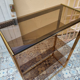 70s glass bookcase