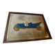 Screen-printed mirror of vintage car "1909 Lancia"