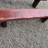 Pair of solid oak benches