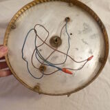 Ceiling lamp 1/2 mongolfiere brass & glass