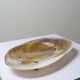 Antique mother-of-pearl tripod bowl empty pocket with silver metal legs