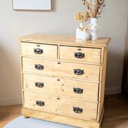 Antique English pine chest of drawers