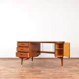 Mid-Century Organic Teak Desk from Sola Møbler, 1960s.
