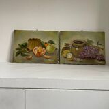 Set of 2 small still lifes