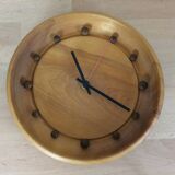 Wall clock in elm wood design