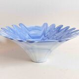 Murano glass cup opaline blue white width 26 cm 60s