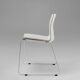 Mid-century white design chair with metal frame and plastic seat, Belgium