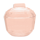 Sucrier en verre rose bonbonnière rose boite en verre