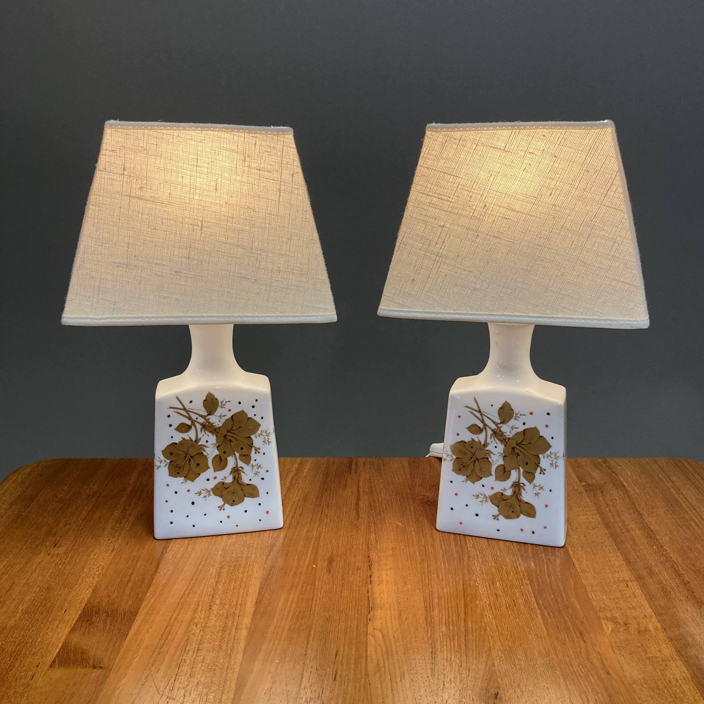 Paire de lampes "design 1950".