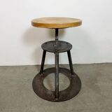 Black Industrial Workshop Swivel Stool, 1960s