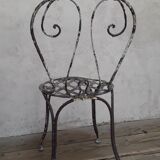 Xix° wrought iron garden chair