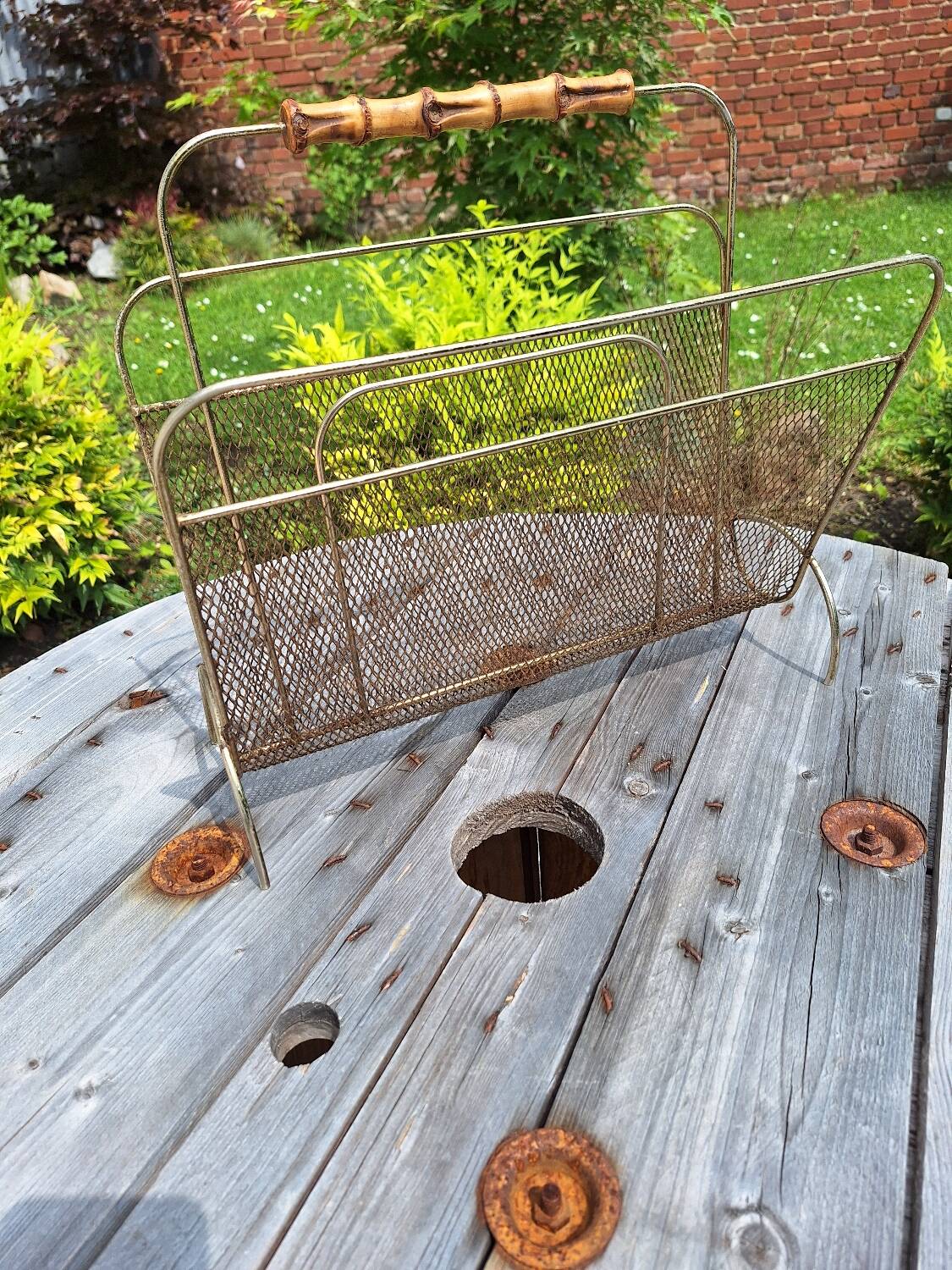 Metal magazine rack 1960