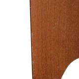 Wooden enfilade with fuchsia pink and black formica, 1950s, 130x50x100cm