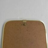 Miroir vintage avec bord en aluminium doré, années 1960