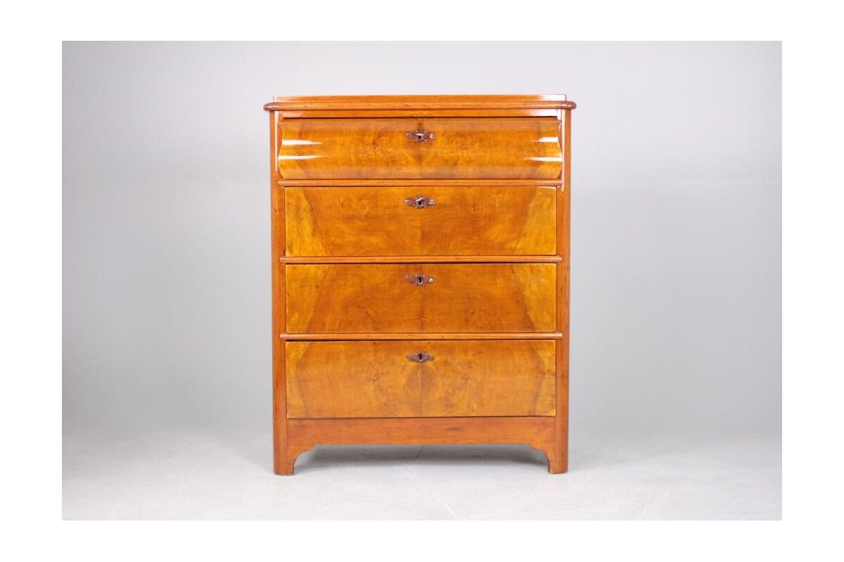 Walnut chest of drawers Europe circa 1900