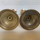 Pair of brass candle holders