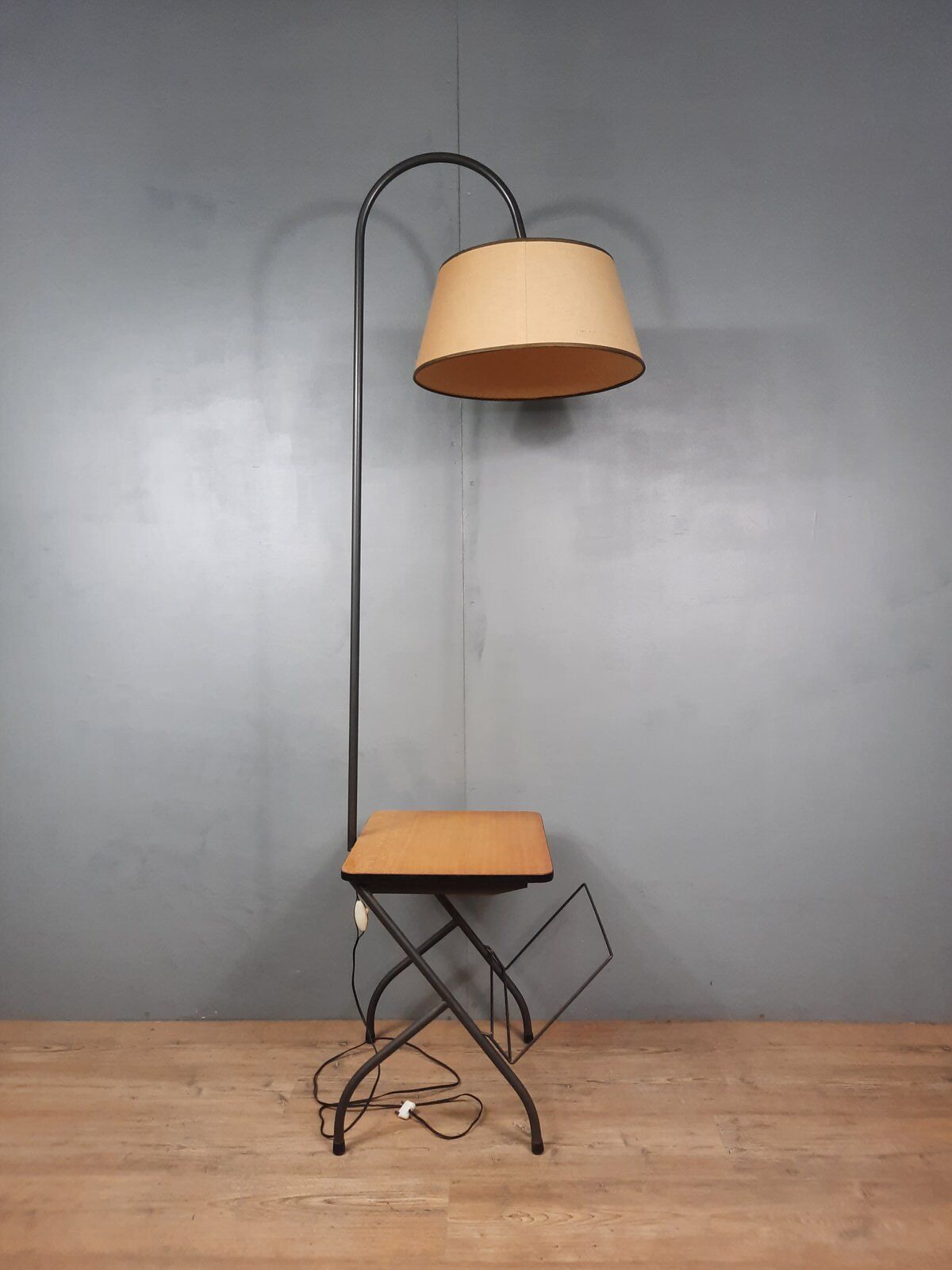 Vintage magazine door floor lamp