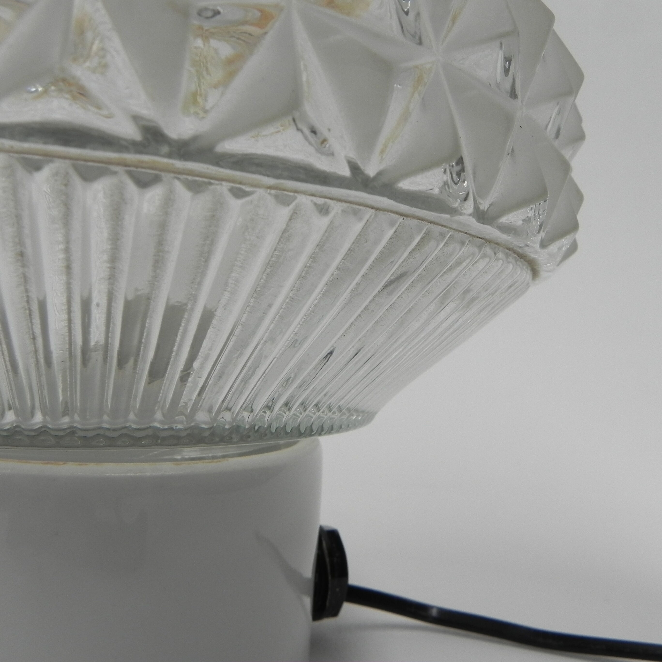 Vintage ceiling lamp with glass shade