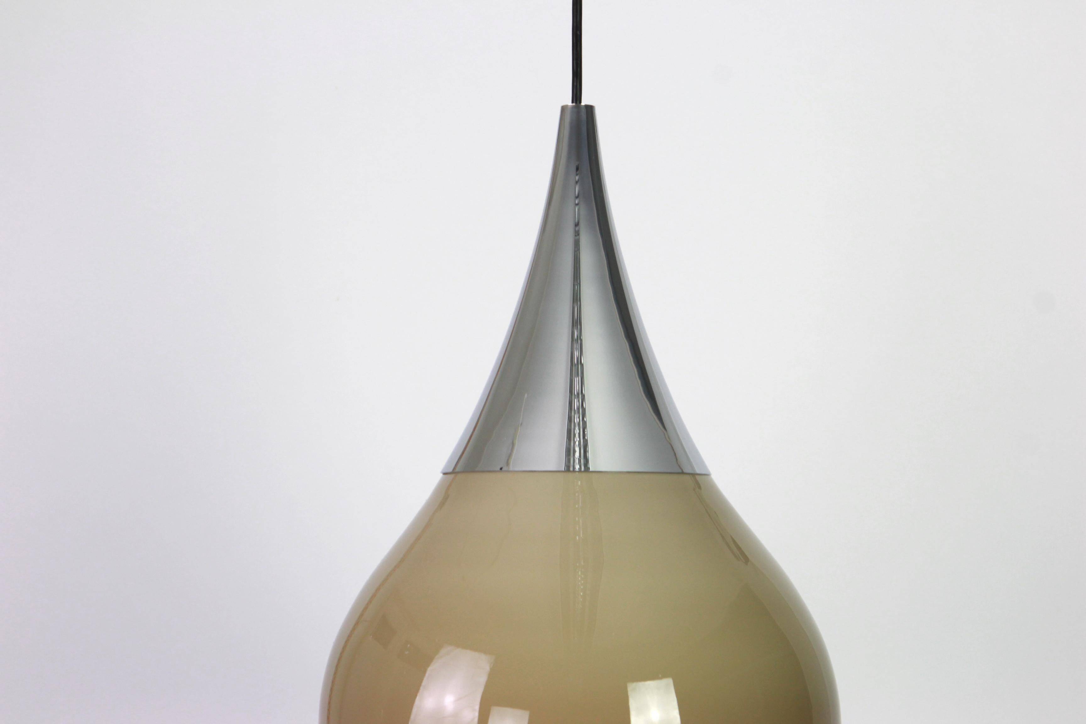 Large opaline glass pendant by Braun, Limburg, Germany, 1970s.