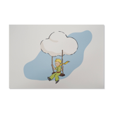 Antoine de Saint-Exupéry: The Little Prince flies with the clouds, lithograph.