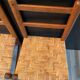Paire de chaises enfant vintage en bois et rotin