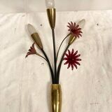 Paire d'appliques fleurs vers 1950