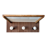 Stylish Mid Century Modern Coat Rack with Wooden Shelves - Charming Vintage Inspired Coat Hanger - S