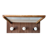 Stylish Mid Century Modern Coat Rack with Wooden Shelves - Charming Vintage Inspired Coat Hanger - S