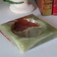 Cendrier carré onyx vert art déco