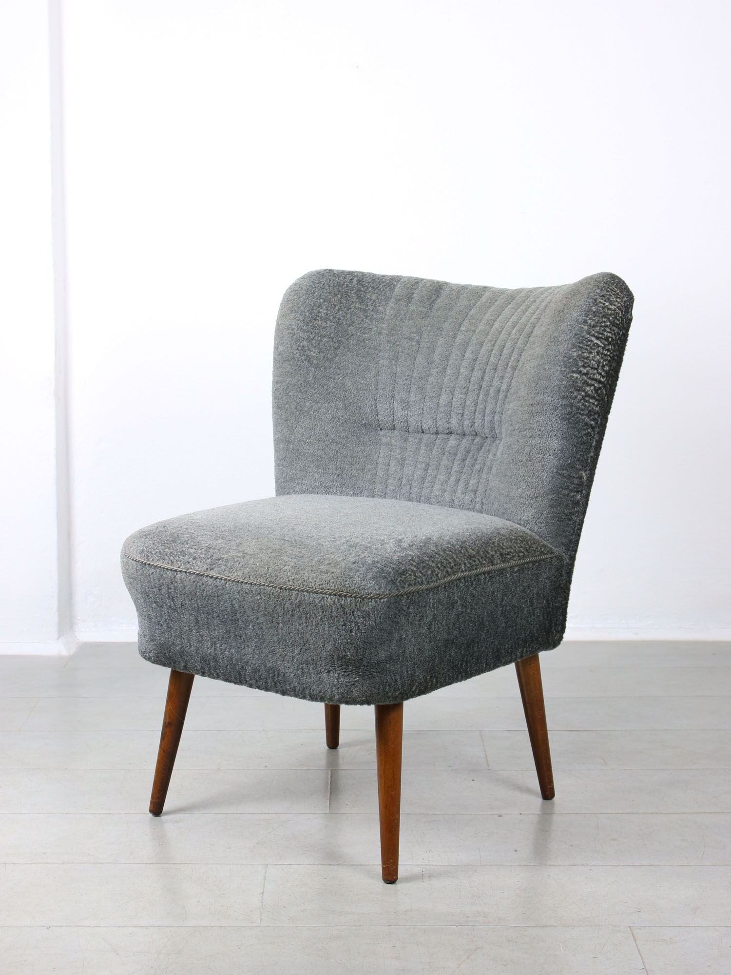 Chaises Art déco bleues, lot de 2