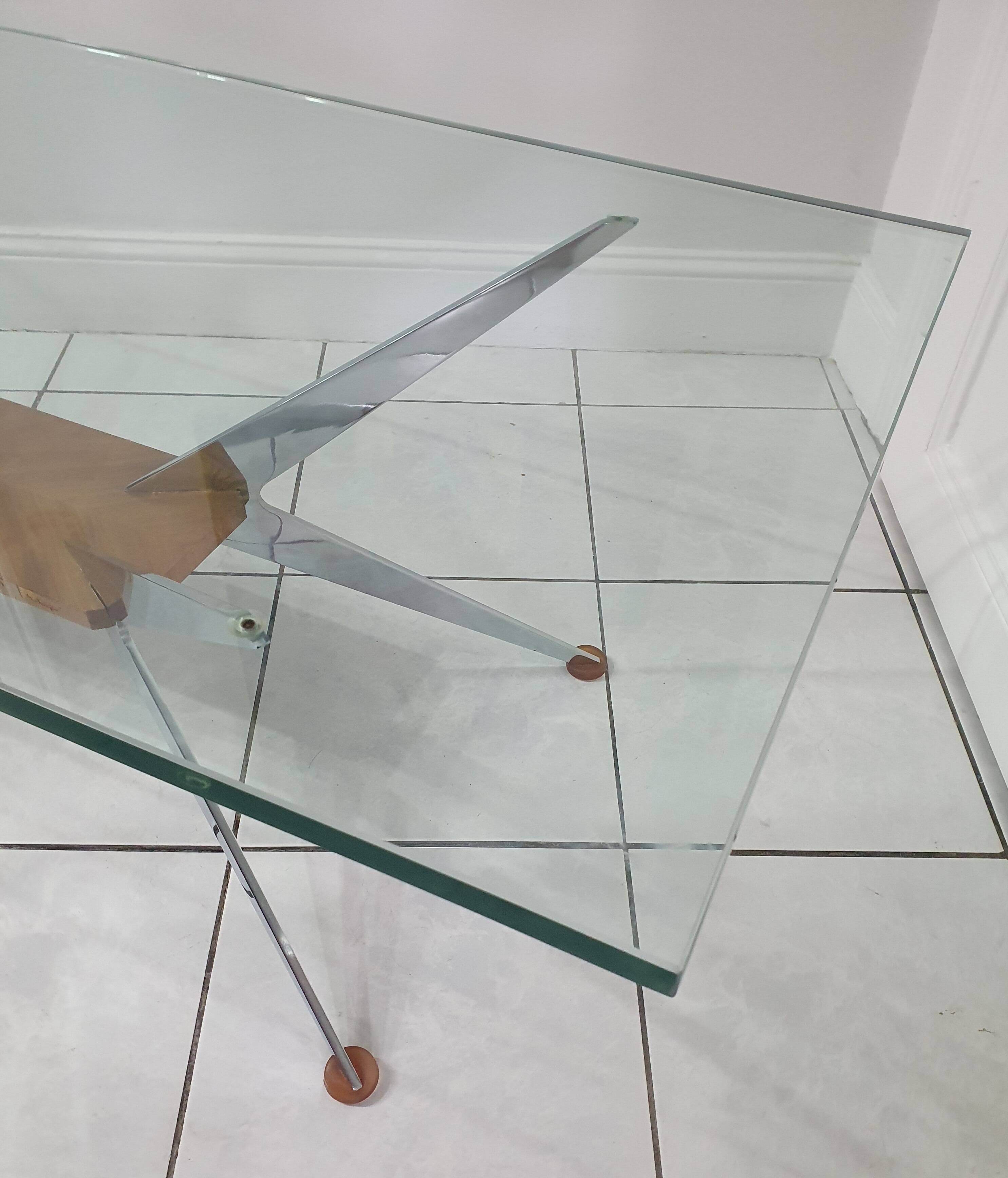 Coffee table with compass legs from the 60s