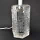 Mid-century solid crystal structured table lamp by Willem Heesen for Royal Leerdam