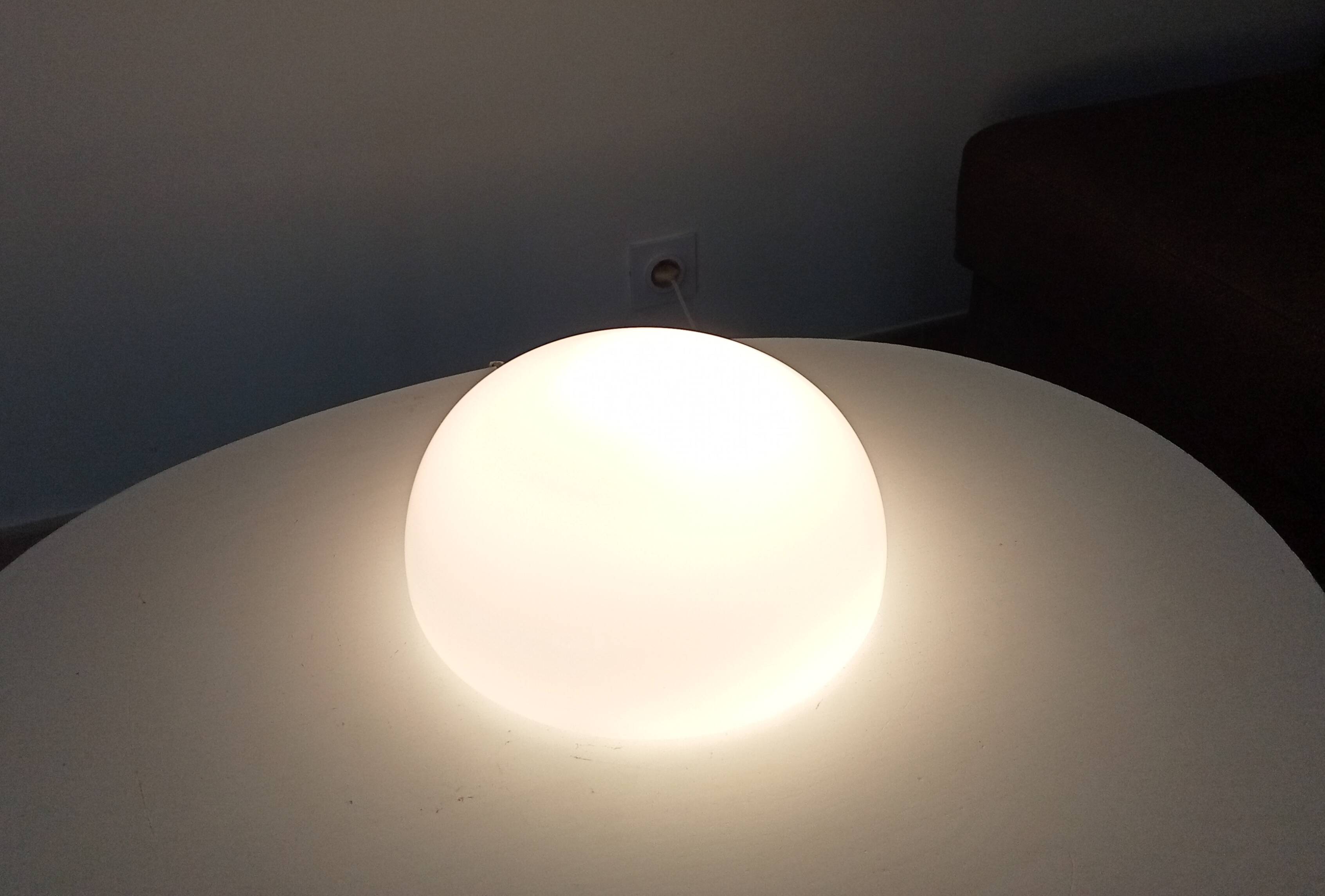 Vintage opaline dome ceiling light from the 60s